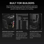 Caixa Extended-ATX Corsair 3500X RS-R ARGB Tempered Glass Preta - Image 2