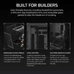 Caixa Extended-ATX Corsair 3500X LX-R RGB Tempered Glass Preta - Image 2