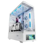 Caixa ATX Mars Gaming MC-LCDPRO LCD IPS 7.2" Tempered Glass Branca