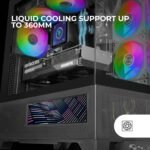 Caixa ATX Mars Gaming MC-LCDX ARGB LCD IPS 9.16" Tempered Glass Preta - Image 4