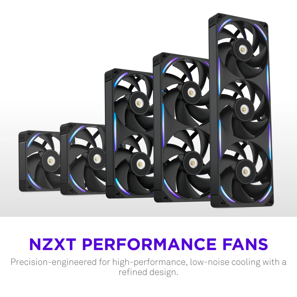Ventoinha 120mm NZXT F120X Performance RGB 3100RPM 4 Pinos PWM Preta - Image 5
