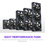 Ventoinha 140mm NZXT F140X Performance RGB 2400RPM 4 Pinos PWM Preta - Image 6