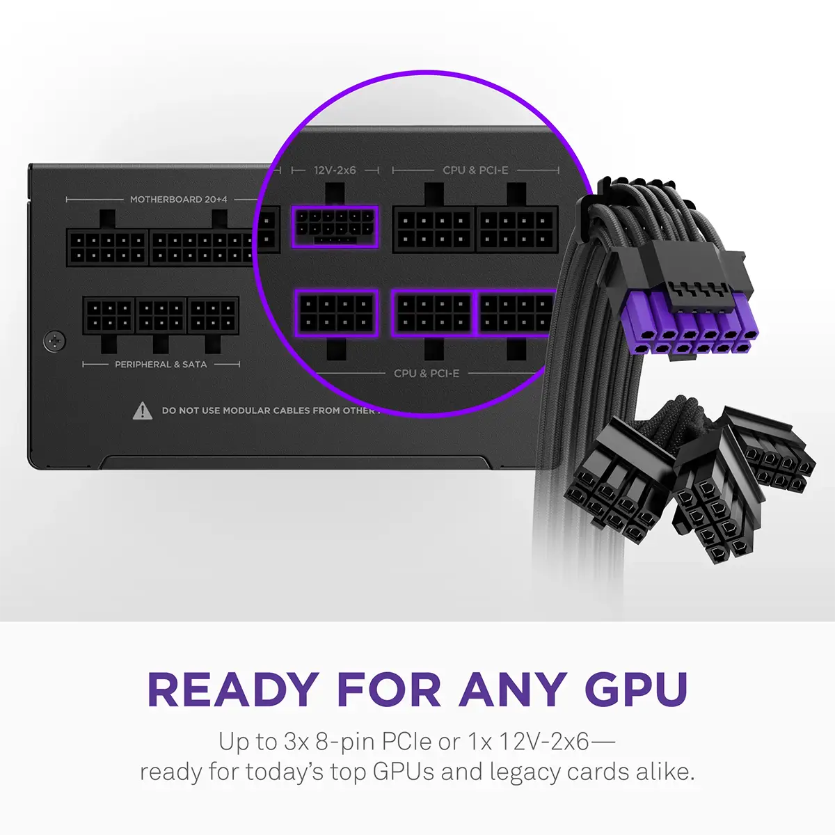 Fonte de Alimentação ATX NZXT C850 Gold Core 850W ATX 3.1/PCIe 5.1 80 Plus Gold Full Modular - Image 5