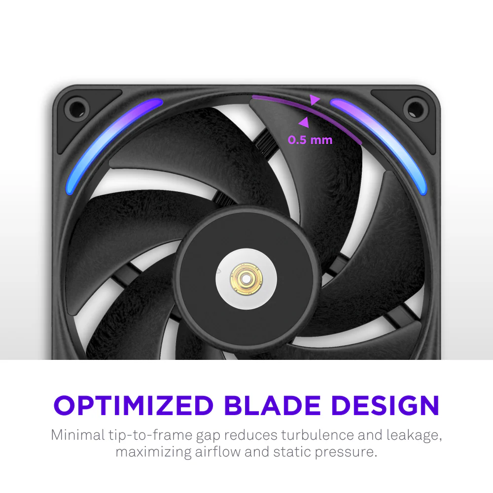 Ventoinha 120mm NZXT F120X Performance RGB 3100RPM 4 Pinos PWM Preta - Image 4
