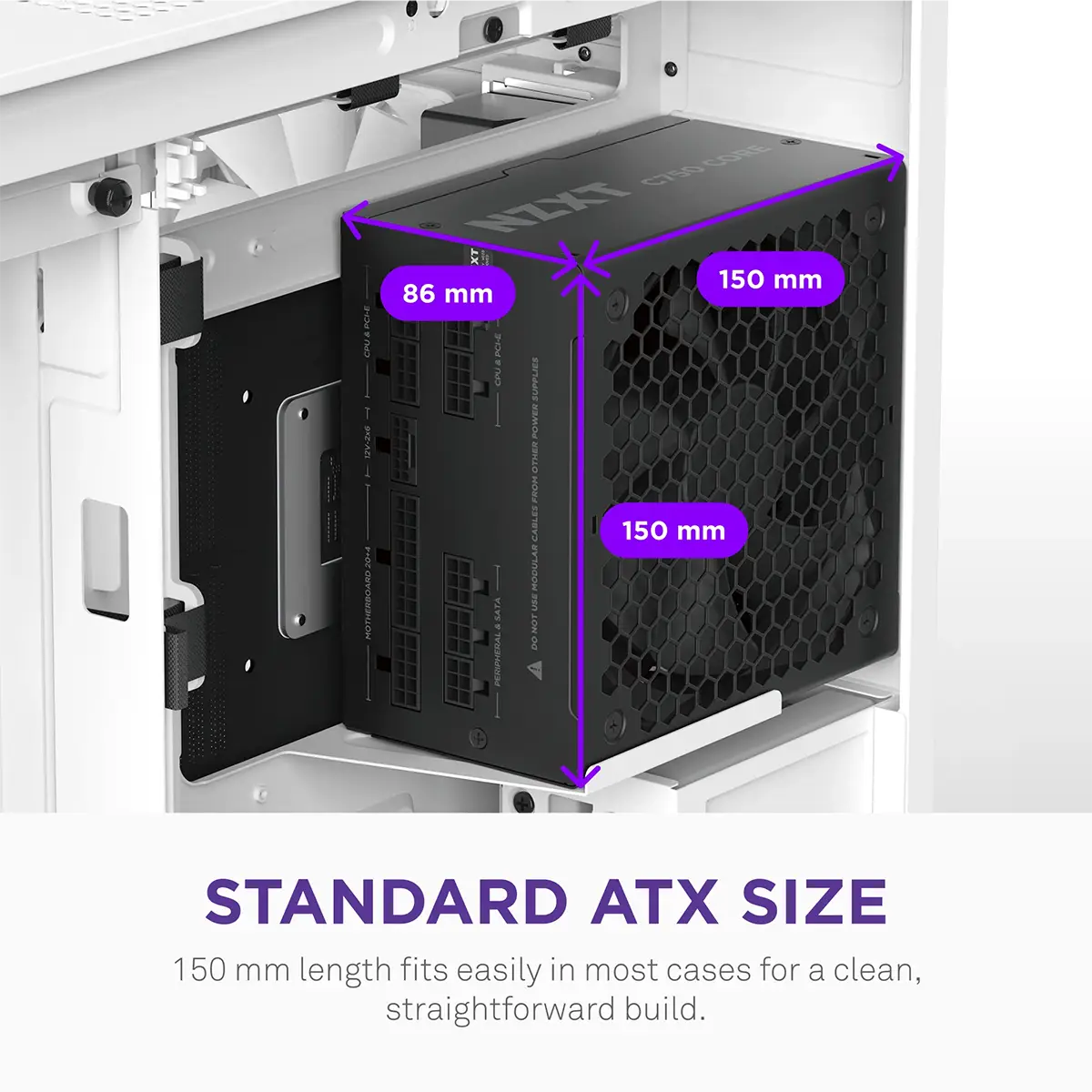 Fonte de Alimentação ATX NZXT C750 Gold Core 750W ATX 3.1/PCIe 5.1 80 Plus Gold Full Modular - Image 3