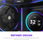 Ventoinha 140mm NZXT F140X Performance RGB 2400RPM 4 Pinos PWM Preta - Image 4
