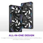 Ventoinha 280mm (2x140mm) NZXT F280X Performance RGB 2400RPM Preta - Image 5