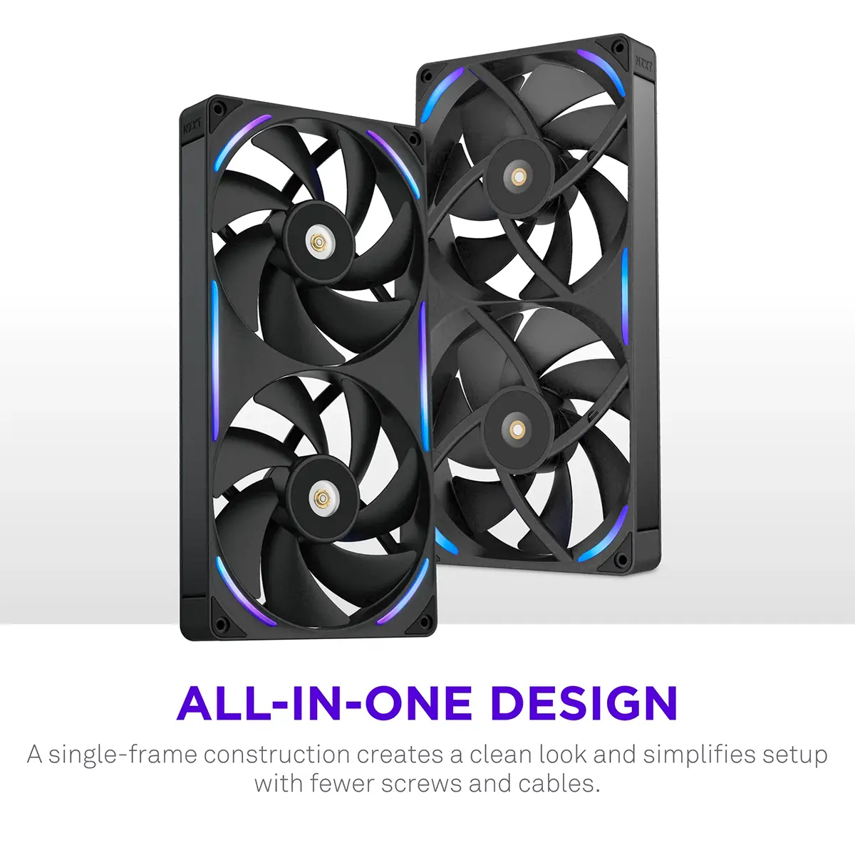 Ventoinha 280mm (2x140mm) NZXT F280X Performance RGB 2400RPM Preta - Image 5