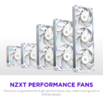 Ventoinha 140mm NZXT F140X Performance RGB 2400RPM 4 Pinos PWM Branca - Image 6