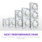 Ventoinha 280mm (2x140mm) NZXT F280X Performance RGB 2400RPM Branca - Image 5