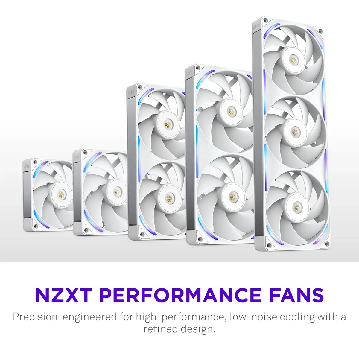 Ventoinha 280mm (2x140mm) NZXT F280X Performance RGB 2400RPM Branca - Image 5