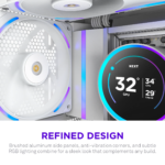 Ventoinha 140mm NZXT F140X Performance RGB 2400RPM 4 Pinos PWM Branca - Image 2