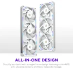 Ventoinha 360mm (3x120mm) NZXT F360X Performance RGB 3100RPM Branca - Image 2