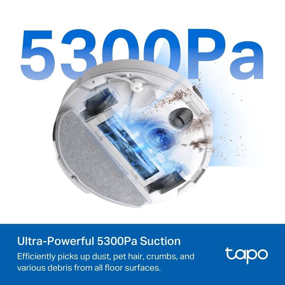 Aspirador Robô TP-Link Tapo RV30 Max Plus 5300Pa Branco + Doca Auto-Esvaziamento - Image 6