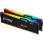Memória RAM Kingston Fury Beast RGB 64GB (2x32Gb) DDR5 6000Mhz CL36 EXPO Pretas - Image 5