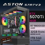 PC Gaming ASTON-57R7V3 - R7 9800X3D | RTX5070Ti 16GB | 32GB | M.2 1TB