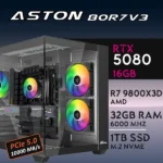 PC Gaming ASTON-80R7V3 - R7 9800X3D | RTX5080 16GB | 32GB | M.2 1TB