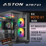 PC Gaming ASTON-97R7V1 - R7 9800X3D | RX9070XT 16GB | 32GB | M.2 1TB