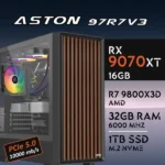 PC Gaming ASTON-97R7V3 - R7 9800X3D | RX9070XT 16GB | 32GB | M.2 1TB