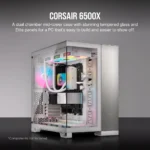 Caixa Mid-Tower Corsair 6500X Dual Chamber Vidro Temperado Branca/Cinza - Image 2