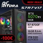PC Gaming HYDRA-57R7V17 - R7 8700F | RTX5070Ti 16GB | 16GB | M.2 1TB