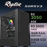 PC Gaming RAPTOR-50R5V3 - R5 5500 | RTX3050 6GB | 16GB | SSD 512