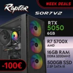 PC Gaming RAPTOR-50R7V2 - R7 5700X | RTX3050 8GB | 16GB | SSD 500GB