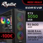 PC Gaming RAPTOR-55R5V8 - R5 5600X | RTX5050 8GB | 16GB | SSD 500GB