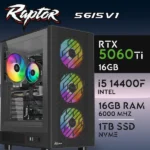 PC Gaming RAPTOR-56I5V1 - I5 14400F | RTX5060Ti 16GB | 16GB | M.2 1TB
