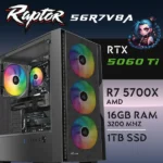 PC Gaming RAPTOR-56R7V8A - R7 5700X | RTX5060Ti 16GB | 16GB | M.2 1TB