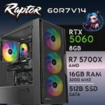 PC Gaming RAPTOR-60R7V14 - R7 5700X | RTX5060 8GB | 16GB | M.2 1TB