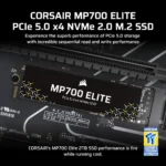 Disco SSD M.2 2280 Corsair MP700 ELITE 1TB 3D TLC NAND NVMe PCIe Gen 5.0x4 - Image 2