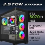 PC Gaming ASTON-57I7V8A - I7 14700KF | RTX5070Ti 16GB | 32GB | M.2 1TB