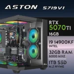 PC Gaming ASTON-57I9V1 - I9 14900K | RTX5070Ti 16GB | 32GB | M.2 1TB