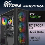 PC Gaming HYDRA-56R7V10A - R7 8700F | RTX5060Ti 16GB | 32GB | M.2 1TB
