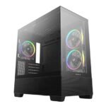 Caixa Micro-ATX Deepcool CG380 3F ARGB Vidro Temperado Preta