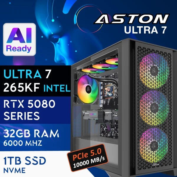 PC Gaming ASTON-58U7V1 - U7 265KF | RTX5080 16GB | 32GB | M.2 1TB