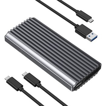 Caixa Externa Para Disco M.2 NVME USB-C 10GBS Heatsink