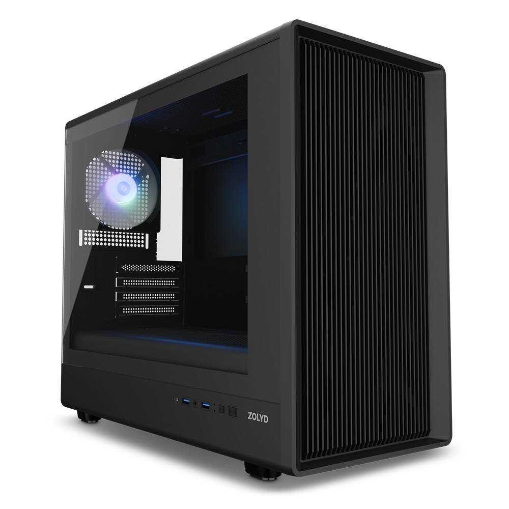 Caixa Micro-ATX Zolyd Karion ARGB Tempered Glass Preta
