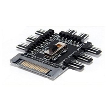 Hub Sata 12V Para Alimentar Atã 8 Fans De 3 Pinos Pwn