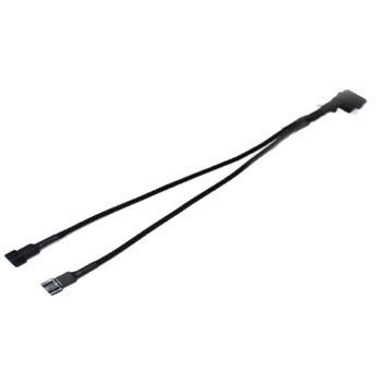 Cabo Y Para Fan 4P(FEMEA) 4P(MACHO)+3P(MACHO), 25CM Preto