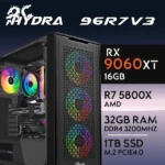 PC Gaming HYDRA-96R7V3 - R7 5800X | RX9060XT 16GB | 32GB | M.2 1TB