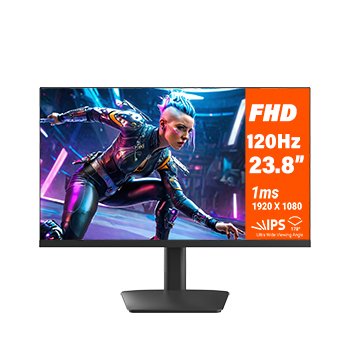 Monitor 23.8P IPS Ntech Rx3 1920X1080 120HZ 1MS HDMI / Vga / Jack 3.5mm Ajuste Altura, Swivel E Tilt
