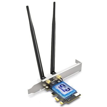 Placa De Rede Ntech Ax3000 PRO Warp-tx50 WI-FI 6 (2402mbps + 574MBPS) Bluetooth 5 Pcie