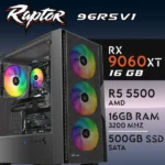 PC Gaming RAPTOR-96R5V1 - R5 5500 | RX9060XT 16GB | 16GB | SSD 512