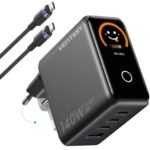 Carregador GaN Vention TZ-FCOH0-EU/ 3xUSB Tipo-C + Cabo USB Tipo-C/ 1xUSB/ 140W