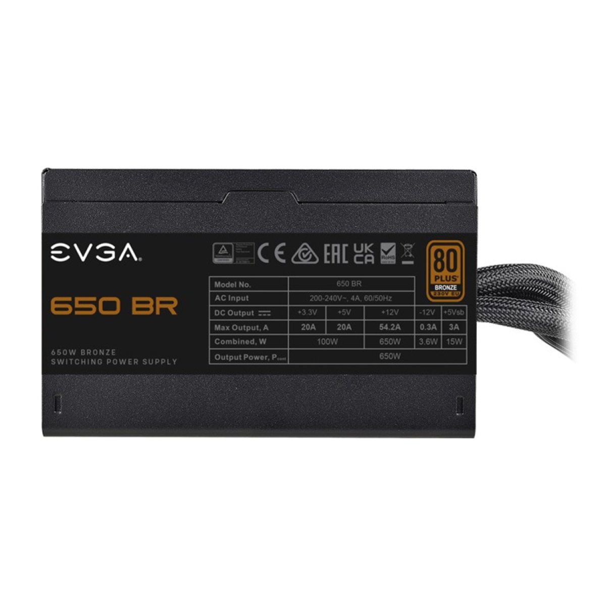 Fonte de Alimentação ATX EVGA BR 650W 80 Plus Bronze - Image 3