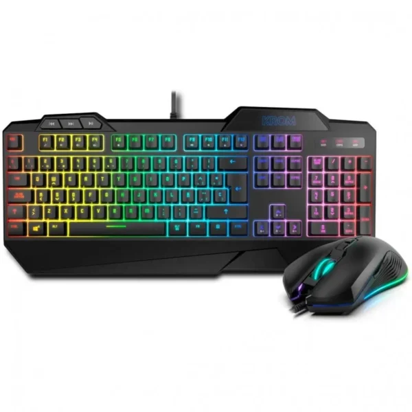 Teclado Gaming Krom Krusher Híbrido RGB + Rato