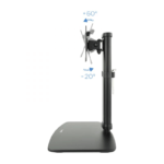 Suporte Pedestal Tooq Tilt e Altura Ajustável 17' a 27' Max. 6kg Preto - Image 2