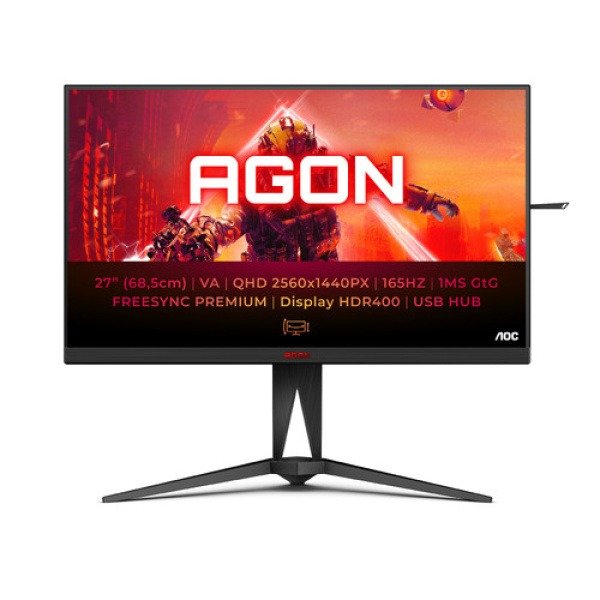 Monitor AGON AOC 27" AG275QXN VA QHD 16:9 165Hz 1ms FreeSync